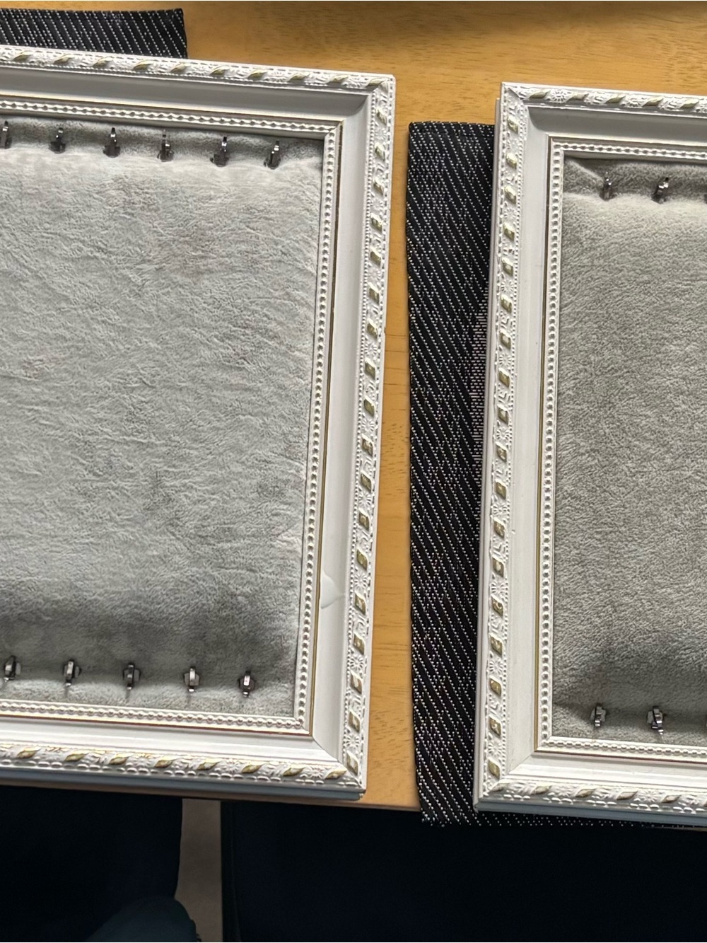 Set of 2 Framed Velvet Jewelry Organizers